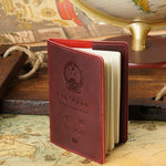 Porta-passaporte china castanho