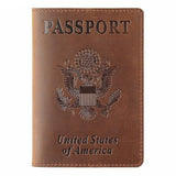 Porta-passaporte estados unidos castanho