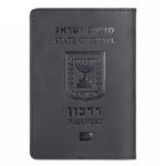 Porta-passaporte israel preto