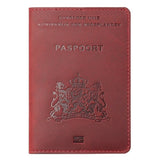 Porta-passaporte países baixos bordéus