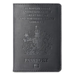 Porta-passaporte reino unido preto