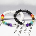 Pulseira 7 chakras pedras pretas valor por defeito título