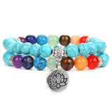 Pulseira 7 chakras turquesa lótus valor por defeito título