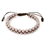 Pulseira ajustável de quartzo rosa valor por defeito título