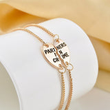 Pulseira amizade partners in crime ouro