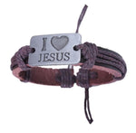 Pulseira amo jesus castanho eu amo jesus