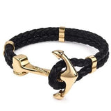 Pulseira âncora em ouro ouro / 21,5 cm