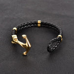 Pulseira âncora em ouro ouro / 21,5 cm