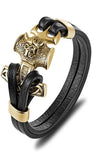 Pulseira âncora estilo viking ouro