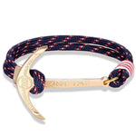 Pulseira âncora hope love azul escuro