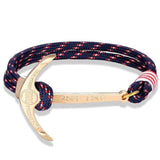 Pulseira âncora hope love azul escuro
