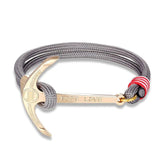 Pulseira âncora hope love cinzento