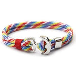 Pulseira âncora marítima multicolorido