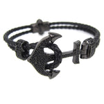 Pulseira âncora masculina