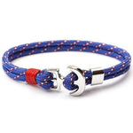 Pulseira âncora minimalista azul