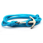Pulseira âncora turquesa azul turquesa