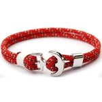 Pulseira âncora única vermelho