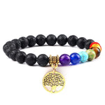 Pulseira árvore da vida com pedra de lava valor por defeito título