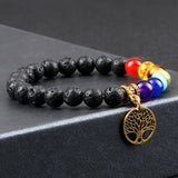 Pulseira árvore da vida com pedra de lava valor por defeito título
