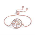 Pulseira árvore da vida dourada rosa valor por defeito título