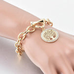 Pulseira árvore da vida dourada valor por defeito título
