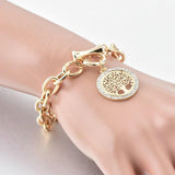 Pulseira árvore da vida dourada valor por defeito título
