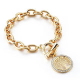 Pulseira árvore da vida dourada valor por defeito título