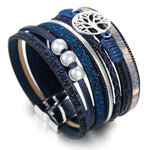 Pulseira árvore da vida em couro azul valor por defeito título