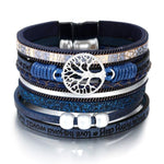Pulseira árvore da vida em couro azul valor por defeito título