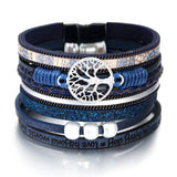 Pulseira árvore da vida em couro azul valor por defeito título