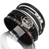 Pulseira árvore da vida em couro preto valor por defeito título