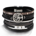 Pulseira árvore da vida em couro preto valor por defeito título