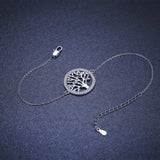 Pulseira árvore da vida metal prateado valor por defeito título