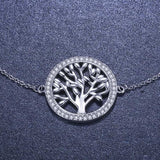 Pulseira árvore da vida metal prateado valor por defeito título