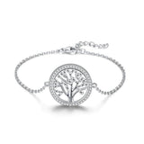 Pulseira árvore da vida metal prateado valor por defeito título
