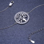 Pulseira árvore da vida metal prateado valor por defeito título