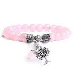 Pulseira árvore da vida quartzo rosa valor por defeito título