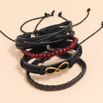 Pulseira boémia infinito preto