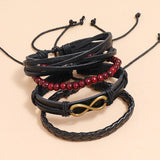 Pulseira boémia infinito preto