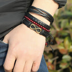 Pulseira boémia infinito preto