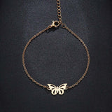 Pulseira borboleta aço inoxidável
