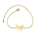 Pulseira borboleta ajustável ouro