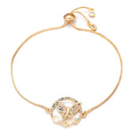 Pulseira borboleta amor ouro