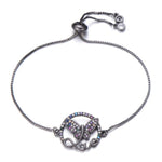 Pulseira borboleta amor preto