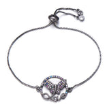 Pulseira borboleta amor preto