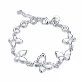 Pulseira borboleta de cor prata valor por defeito título