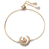 Pulseira borboleta lua ouro