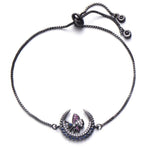 Pulseira borboleta lua preto