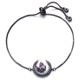 Pulseira borboleta lua preto