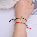 Pulseira borboleta macramê